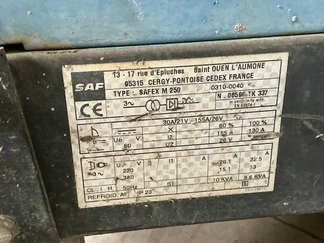 Saf safex m250 elektrode lasapparaat - afbeelding 4 van  4