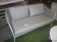 Safara sofa 2.5-zit aluminium wit mat + rope ow light grey mélangé - afbeelding 1 van  1