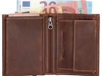 Safety wallet - leder - rfid - hide & stitch - bruin - afbeelding 1 van  4