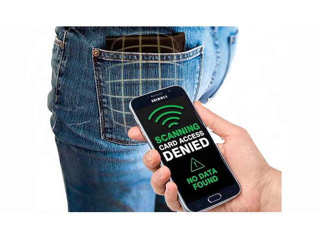 Safety wallet - leder - rfid - hide & stitch - zwart - afbeelding 2 van  4