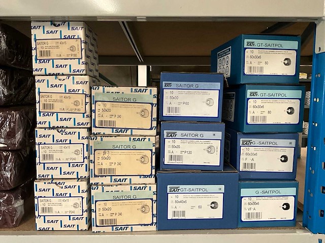 Sait partij diverse lamellenschuurschijven en schuurtampond - afbeelding 4 van  11