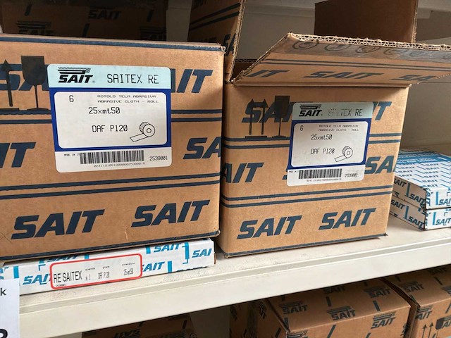 Sait r-saitrol/ saitex re grote partij diverse schuurband - afbeelding 3 van  10