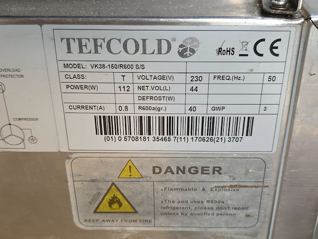 Saladette tefcold vk38-150/r600 s/s - afbeelding 3 van  5