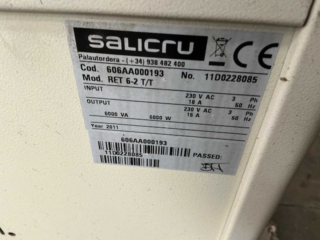 Salicru ret 6-2 t/t spanningsstabilisator - afbeelding 5 van  5