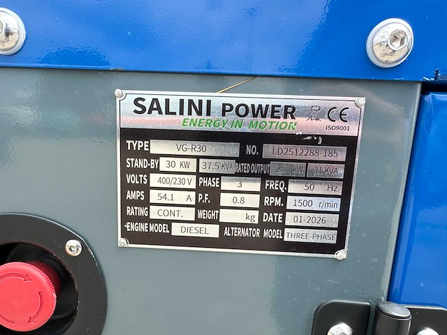 Salini power - 2026 - vg-r30 - stroomgenerator - afbeelding 5 van  6