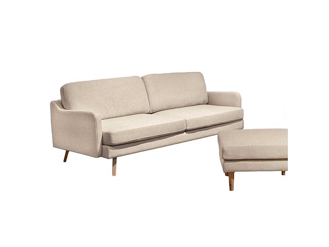 Salon argo beige 3-zit + ottoman - afbeelding 1 van  4