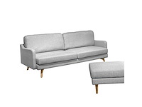 Salon argo licht grijs 3-zit + ottoman - afbeelding 1 van  6