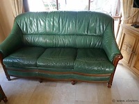 Salon in groen leder - afbeelding 3 van  3