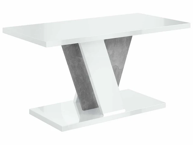 Salontafel - glanzend wit / beton uiterlijk - afbeelding 3 van  7