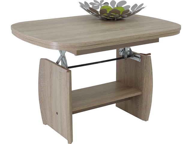 Salontafel - sonoma eiken-effect - uitschuifbaar en in hoogte verstelbaar - afbeelding 7 van  9