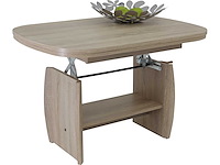 Salontafel - sonoma eiken-effect - uitschuifbaar en in hoogte verstelbaar - afbeelding 7 van  9