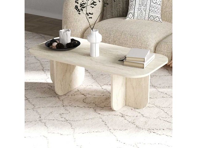 Salontafel - travertine-effect - afbeelding 3 van  7