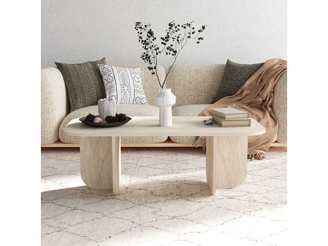 Salontafel - travertine-effect - afbeelding 4 van  7