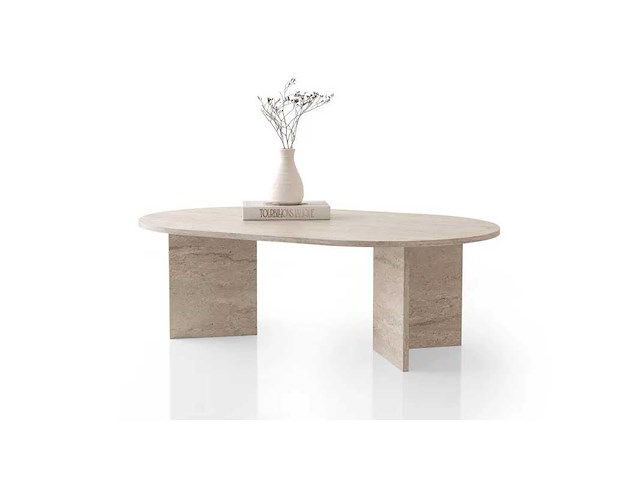 Salontafel - travertine-effect - afbeelding 2 van  6
