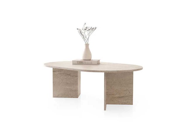 Salontafel - travertine-effect - afbeelding 3 van  6