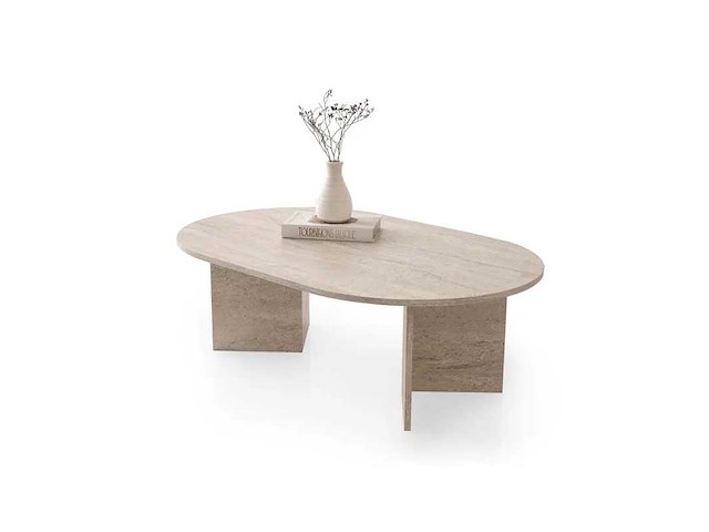 Salontafel - travertine-effect - afbeelding 5 van  6