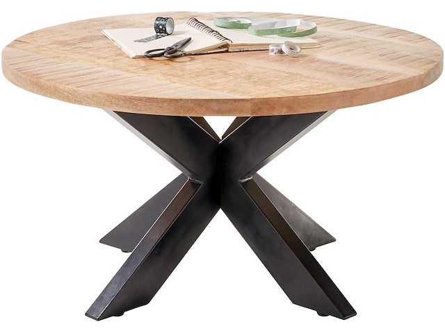 Salontafel ace - 80x45cm - metaal/mangohout - afbeelding 1 van  4