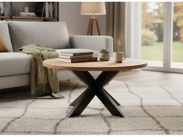 Salontafel ace - 80x45cm - metaal/mangohout - afbeelding 4 van  4