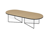 Salontafel adil 136cm - lichte eik/zwart - afbeelding 1 van  6