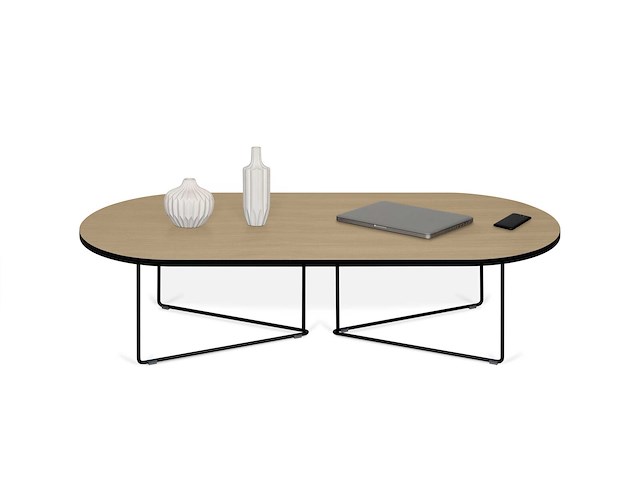 Salontafel adil 136cm - lichte eik/zwart - afbeelding 2 van  6