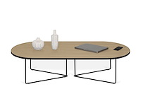 Salontafel adil 136cm - lichte eik/zwart - afbeelding 2 van  6