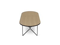 Salontafel adil 136cm - lichte eik/zwart - afbeelding 4 van  6