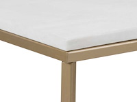 Salontafel alisma 120x60cm - wit marmer/ goud - afbeelding 3 van  6