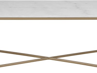 Salontafel alisma 120x60cm - wit marmer/ goud - afbeelding 5 van  6