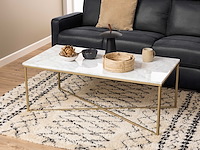 Salontafel alisma 120x60cm - wit marmer/ goud - afbeelding 1 van  6