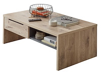 Salontafel bellini 110x65cm met opberglade - eik/antraciet - afbeelding 3 van  4