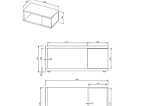Salontafel bérinne-zwart/notenhout - afbeelding 7 van  7
