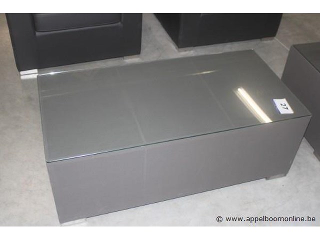 Salontafel gl azur 120x60cm alu - text.taupe - afbeelding 1 van  1