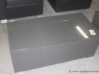 Salontafel gl azur 120x60cm alu - text.taupe - afbeelding 1 van  1