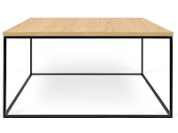 Salontafel gleam 75x75 - eik/staal - afbeelding 1 van  3