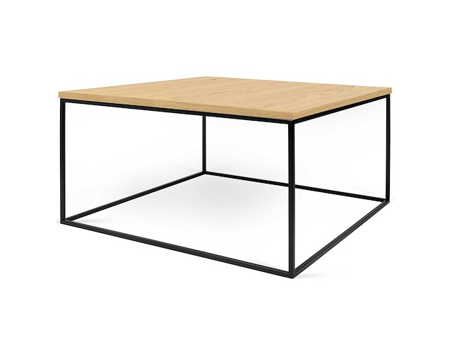 Salontafel gleam 75x75 - eik/staal - afbeelding 2 van  3