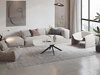 Salontafel helios - 130x70x45cm - deens ovaal - beige marmer - afbeelding 2 van  6