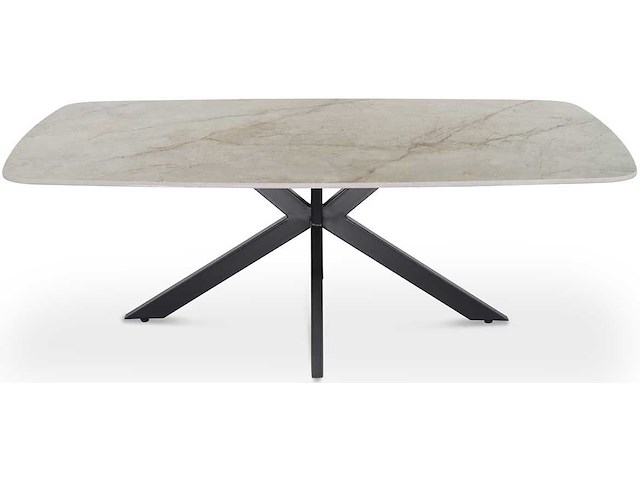 Salontafel helios - 130x70x45cm - deens ovaal - beige marmer - afbeelding 3 van  6