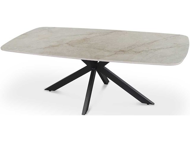 Salontafel helios - 130x70x45cm - deens ovaal - beige marmer - afbeelding 4 van  6