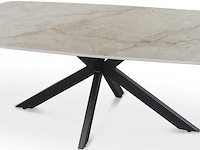 Salontafel helios - 130x70x45cm - deens ovaal - beige marmer - afbeelding 4 van  6