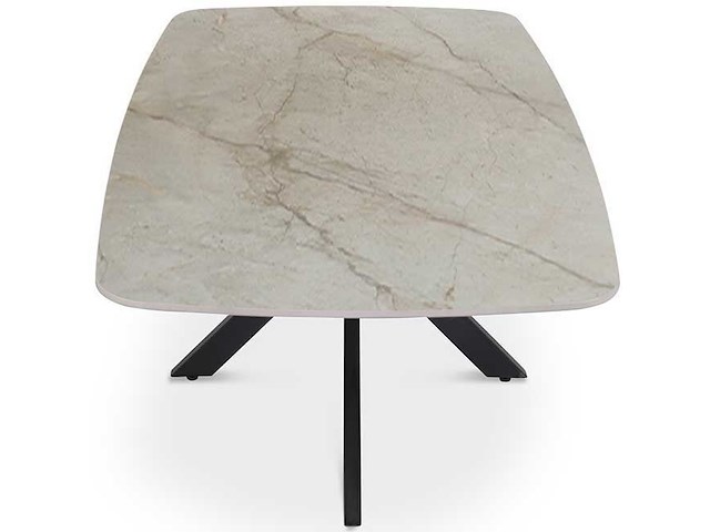 Salontafel helios - 130x70x45cm - deens ovaal - beige marmer - afbeelding 5 van  6