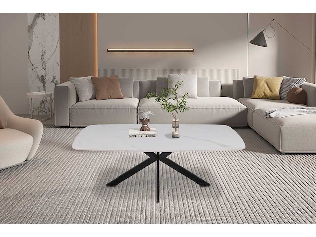 Salontafel helios | 130 x 70 x 45 cm | wit - afbeelding 1 van  7