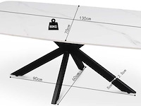 Salontafel helios | 130 x 70 x 45 cm | wit - afbeelding 7 van  7