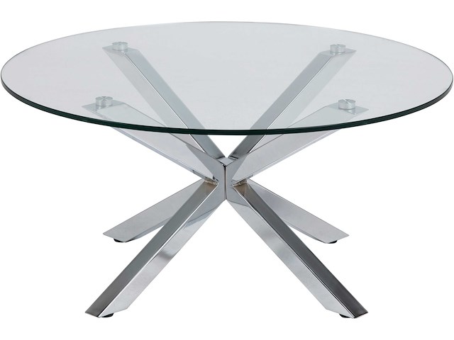 Salontafel hennie 82cm - glazen tafelblad - afbeelding 2 van  7