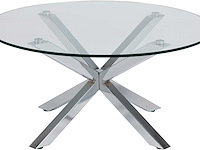 Salontafel hennie 82cm - glazen tafelblad - afbeelding 2 van  7