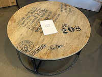 Salontafel hout met metalen poot - afbeelding 1 van  3