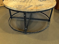 Salontafel hout met metalen poot - afbeelding 3 van  3