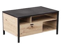 Salontafel in-loft 95x59 industrieel - oude eik - afbeelding 2 van  4