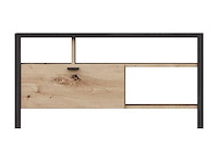 Salontafel in-loft 95x59 industrieel - oude eik - afbeelding 3 van  4