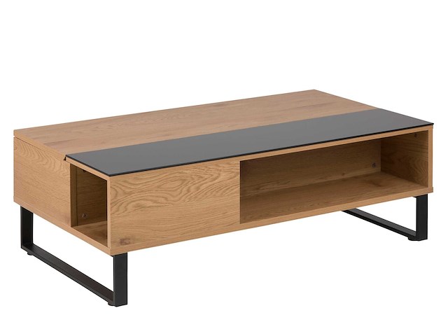 Salontafel izzy 110cm - eik/zwart - afbeelding 1 van  6