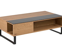 Salontafel izzy 110cm - eik/zwart - afbeelding 2 van  6